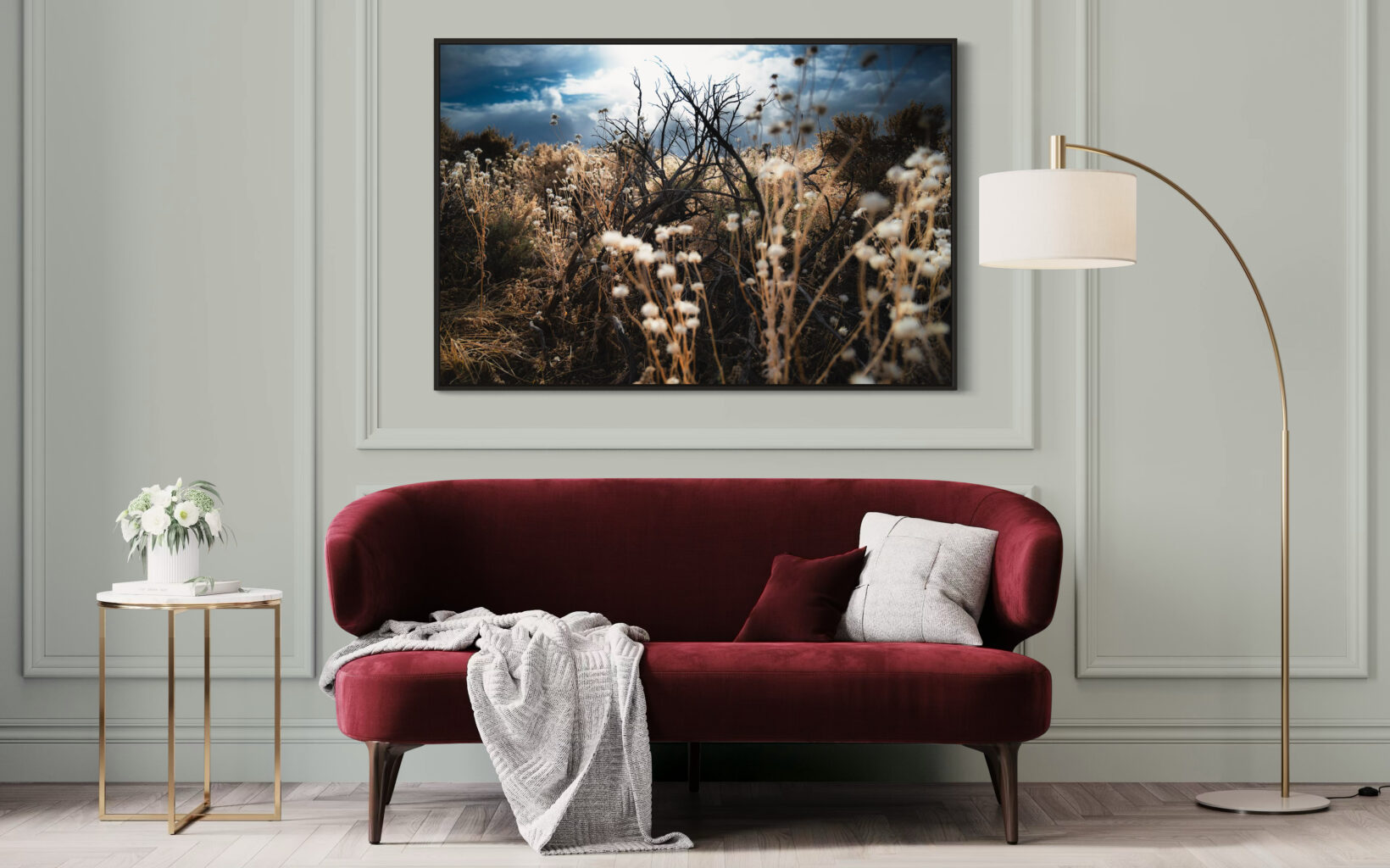Taos Brush Red Couch