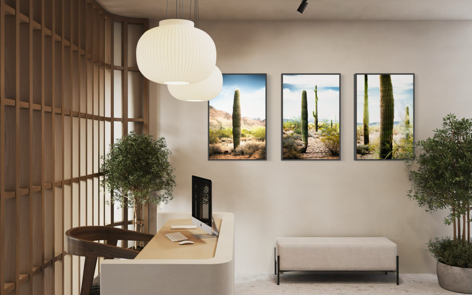 triptych cactus lobby